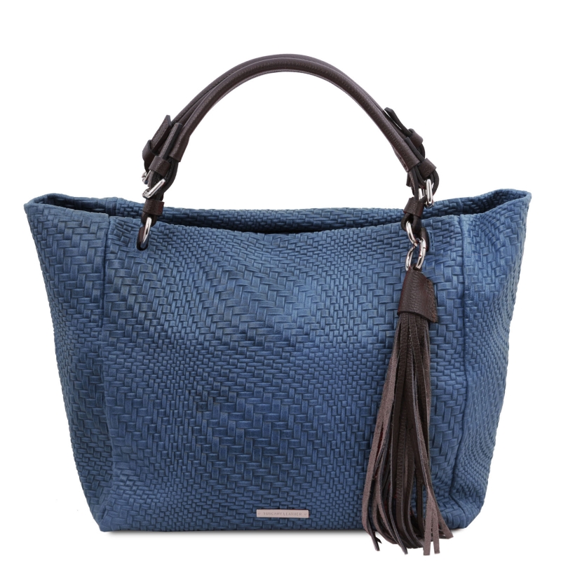 Tuscany Leather Leder-Shopper Blau Tuscany Leather Leder-Shopper Blau
